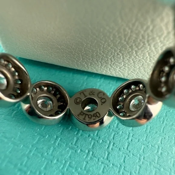 RARE Tiffany & Co. Platinum Diamond Circlet Eternity Band Ring - Picture 8 of 10